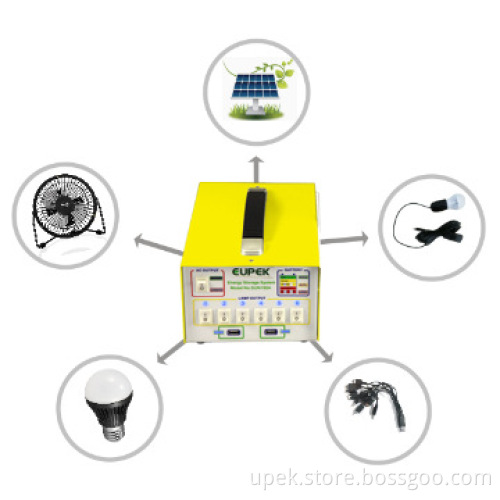 off grid protable solar power system for home indoor lighting